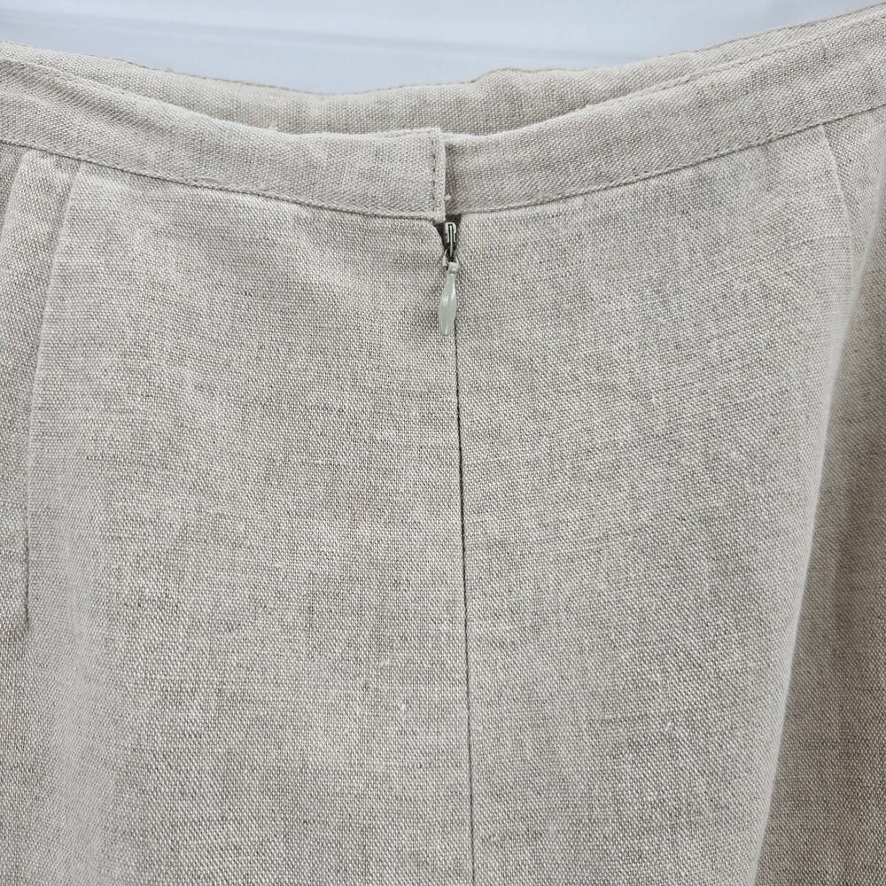 Talbots Women Vtg Coastal Elevated Staple Embroidered Irish Linen Blend Skirt 16 - Picture 5 of 10